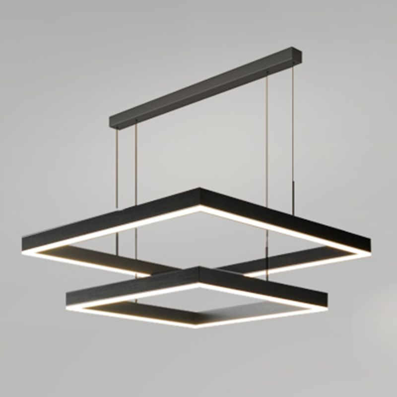 Contemporary LED Chandelier Light Fixtures Restaurant Metal Hanging Chandelier