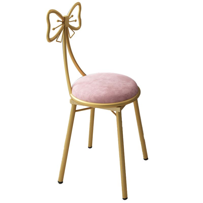 Silla lateral de comedor con respaldo abierto de estilo escandinavo, sillas de comedor tapizadas sin brazos