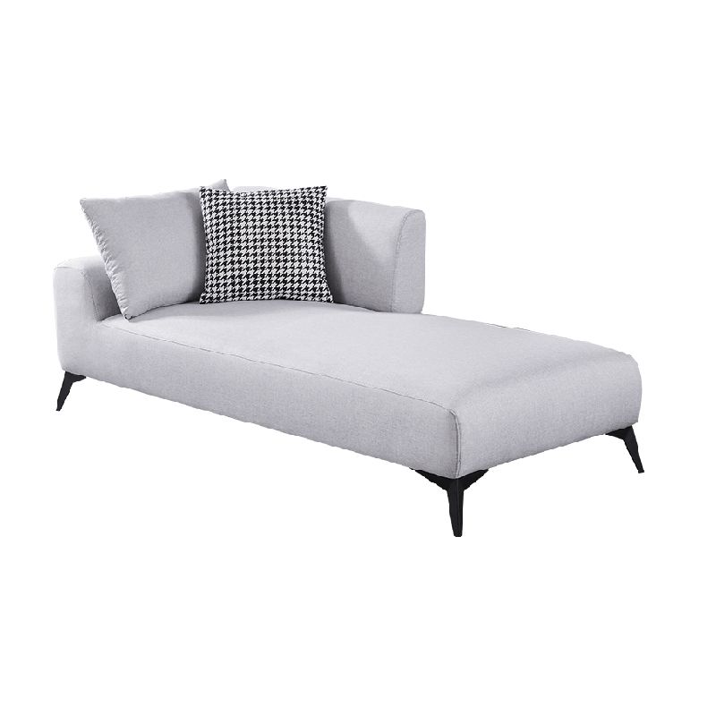 Nordic Style Chaise Solid Color Chaise Lounge Chair with Recessed Arms