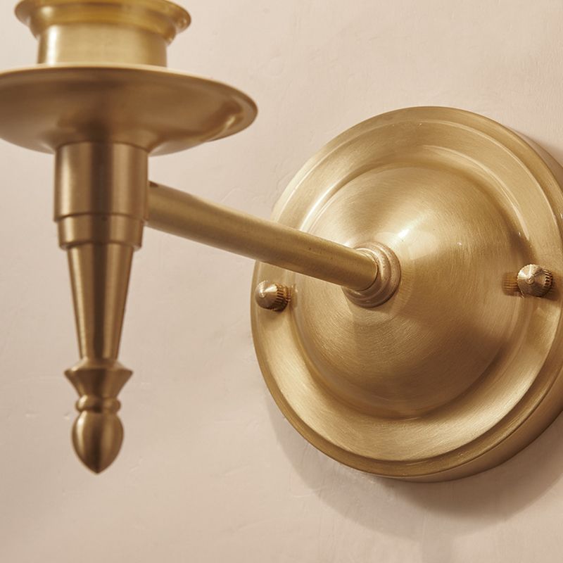 Cone Wall Lighting Modern Fabric Wall Light Fixtures in Gold