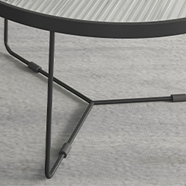 Contemporary Coffee Table Set Glass Round 2-Piece Coffee Cocktail Table