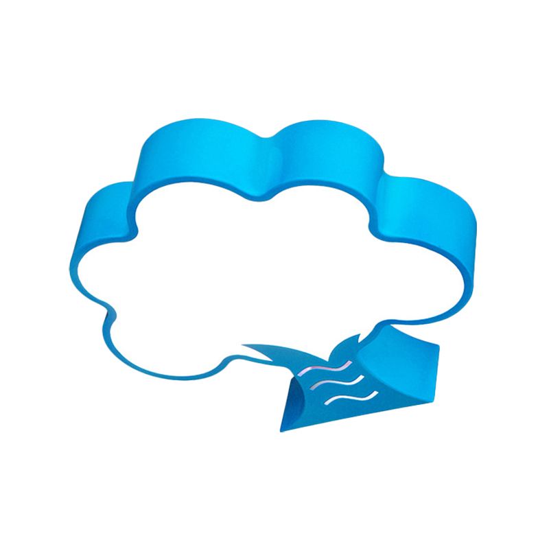 Tree Flushmount Ceiling Fixture Kids Style Acrylic Yellow/Red/Blue LED Flush Light for Nursery