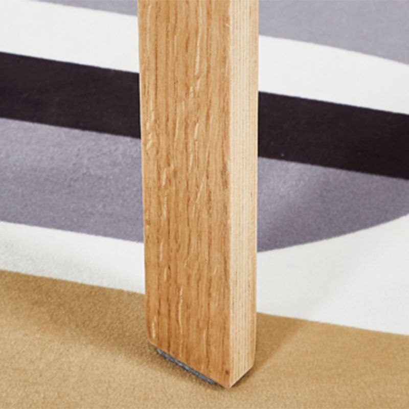 Nordic Backrest Armless Counter High Stool Plastic Cafe Bar Chair with Wooden Base