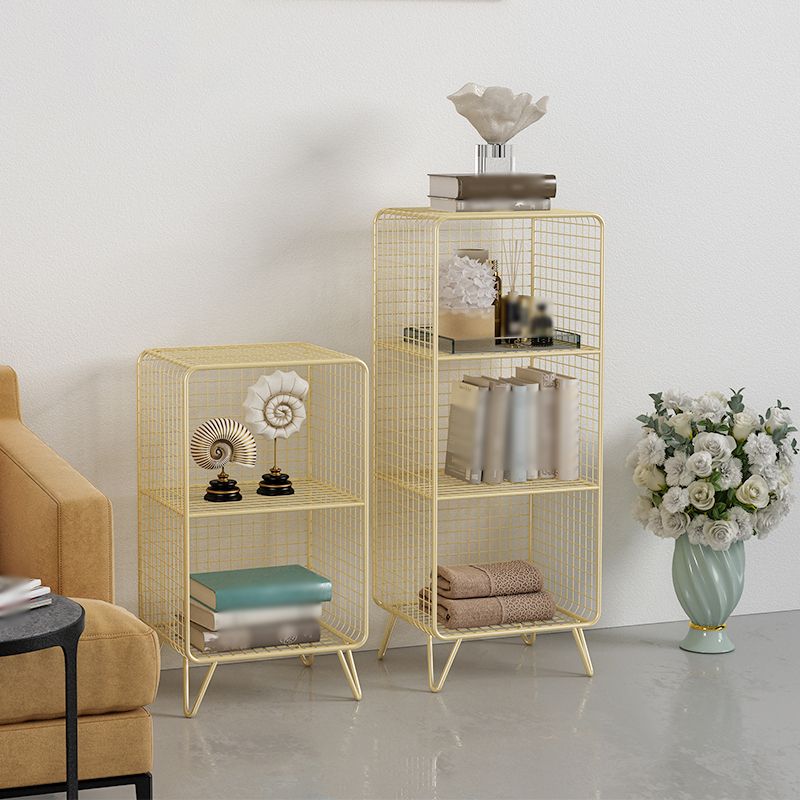 Metal Modern Standard Bookshelf Closed Back Bookcase for Home Office