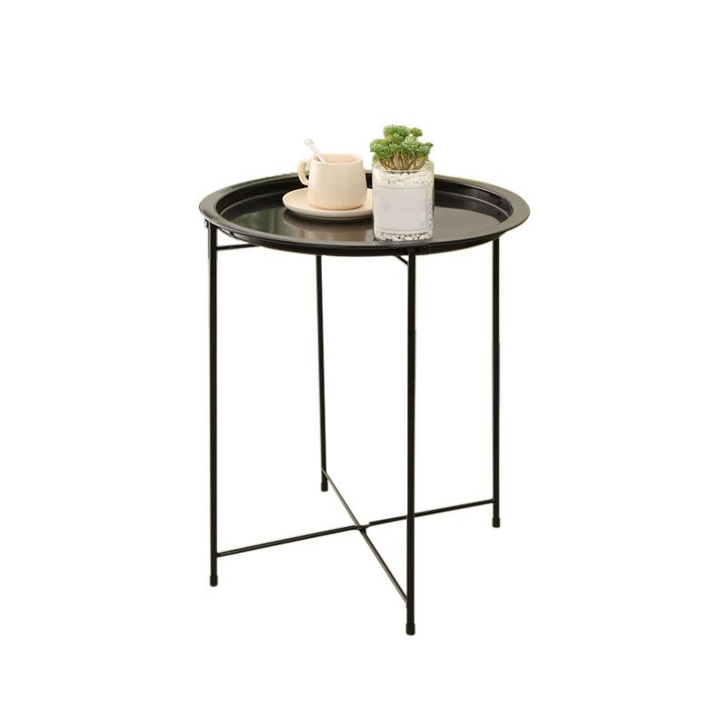 Medieval Modern Style Round Square Metal Table 4 Legs Base Side Table
