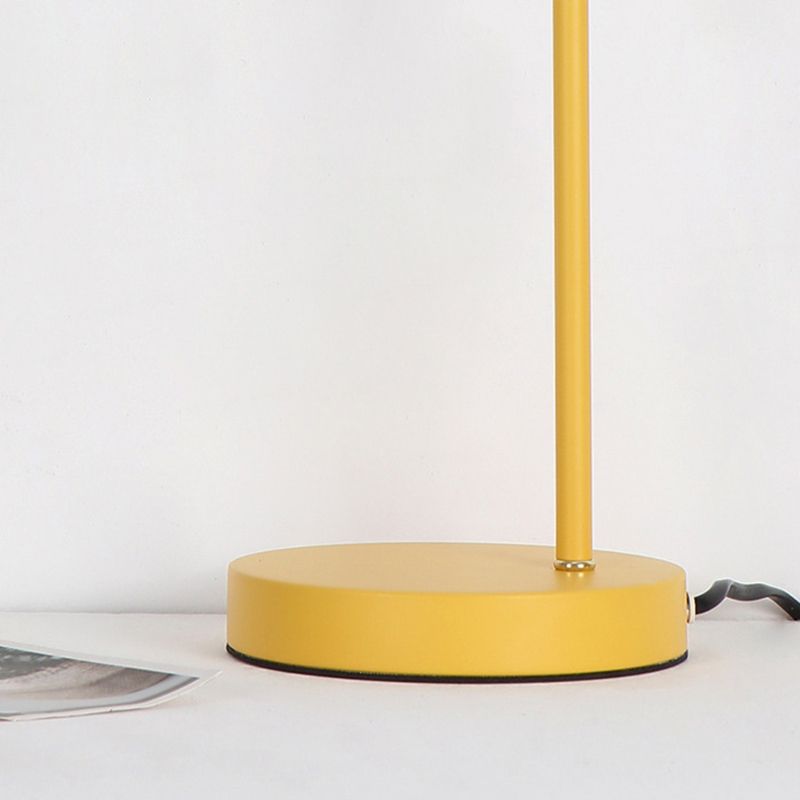 Lighting de mesa de domo metálico Macaron 1 Lámpara de lectura ajustable de cabeza para dormitorio