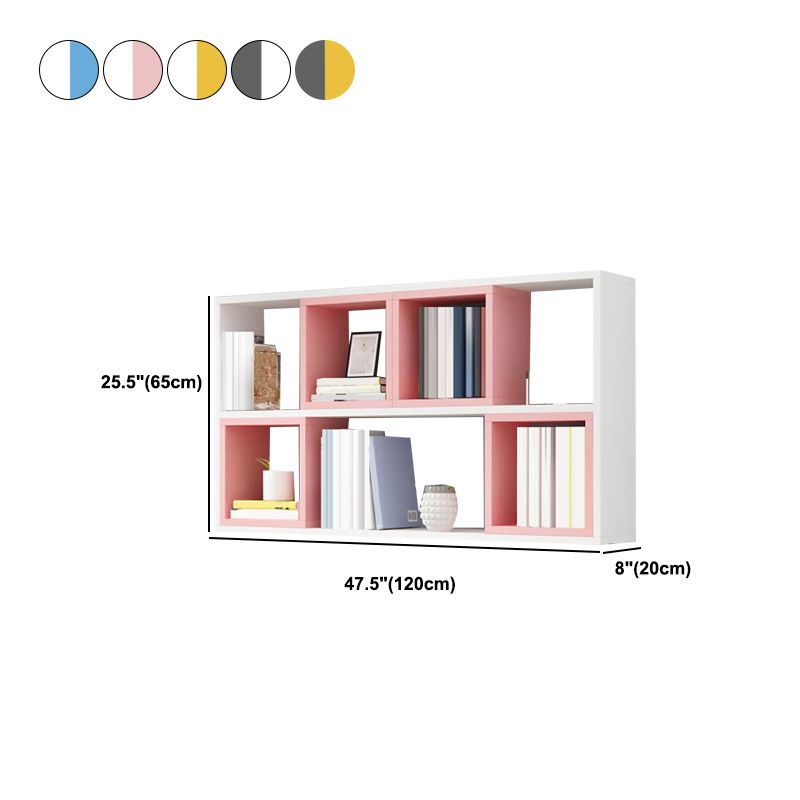 Modern Engineered Wood Book Shelf Wall Mounted Closed Back Shelf Bookcase for Home