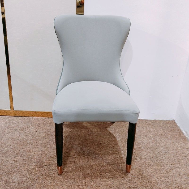 Contemporary Upholstered Dining Chairs Parsons Side Chair in Blue