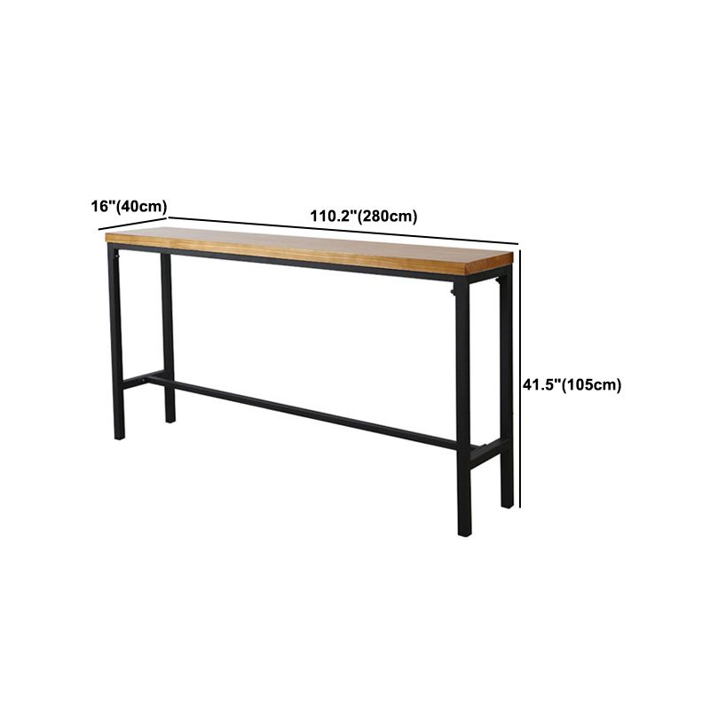 Industrial 1/4/6 Pieces Bar Table Set Rectangle Pine Wood Counter Table with High Stools