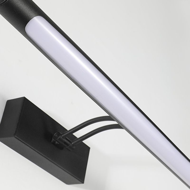 Luce da parete in metallo in metallo a parete moderna specchio da parete a 1 luci a parete lampada in nero