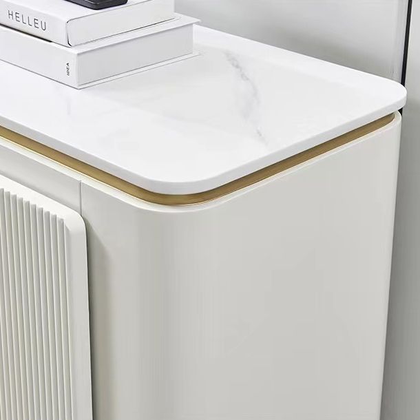 Glam Side Board Faux Marble Sideboard Table with Doors for Dining Room