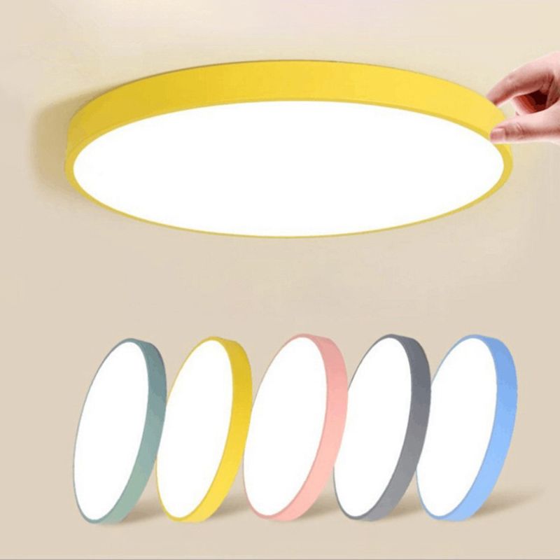Modern Simple Macaroon LED Ceiling Lamp Acrylic 1 Light for Living Room Study