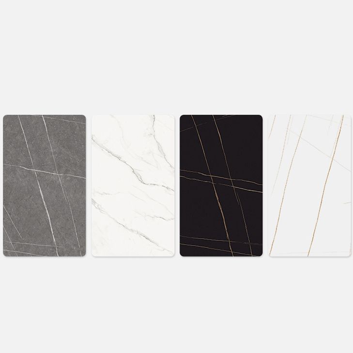 Dining Room Set Nordic Sintered Stone Rectangular Dining Table with Trestle Base