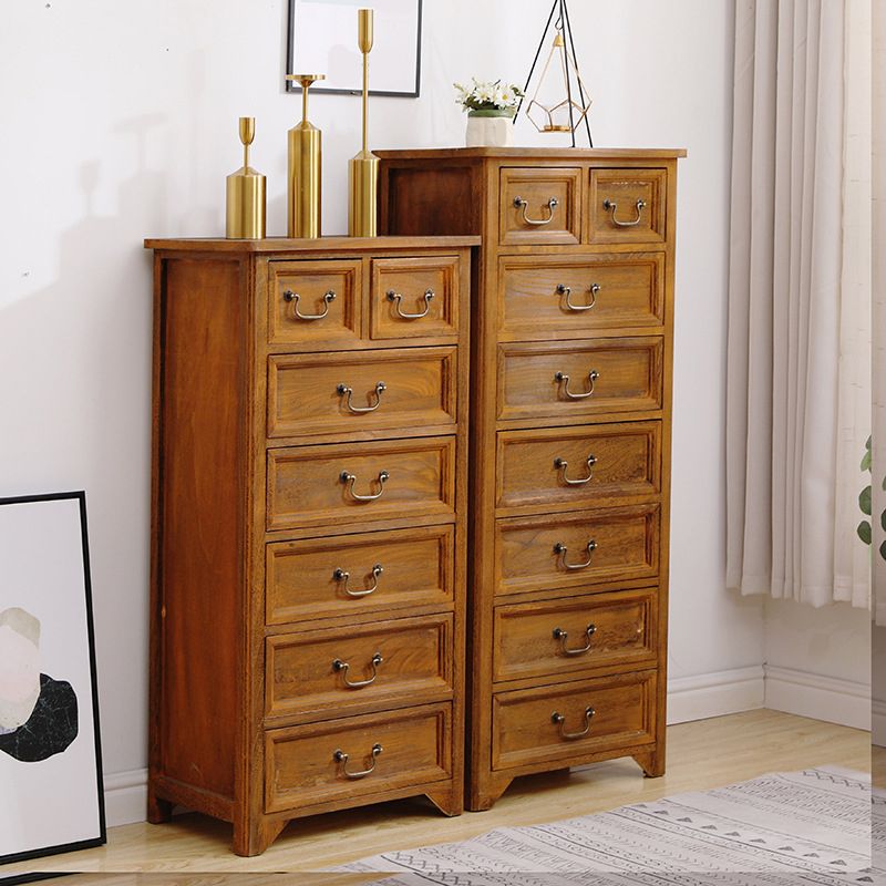 Nautical Bedroom Solid Wood Storage Chest Vertical Chest with Drawers