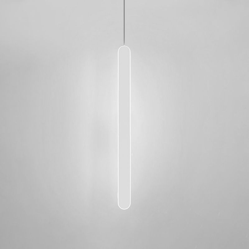 Minimalism LED Pendant Light Acrylic 1-Light Linear Down Lighting for Bedroom