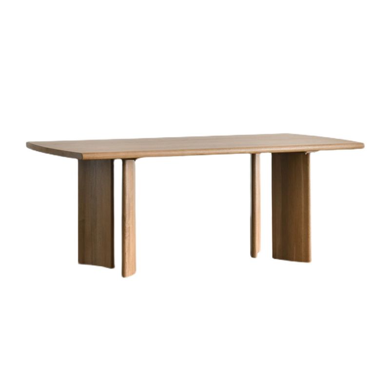 Rectangle Modern Dining Table Wood Color Fixed Table of Ashwood Solid Wood