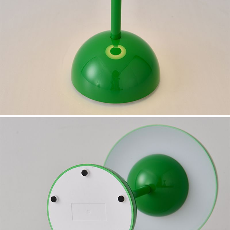 Modern Style Dome Night Table Lamp Metal One Light Nightstand Lamp