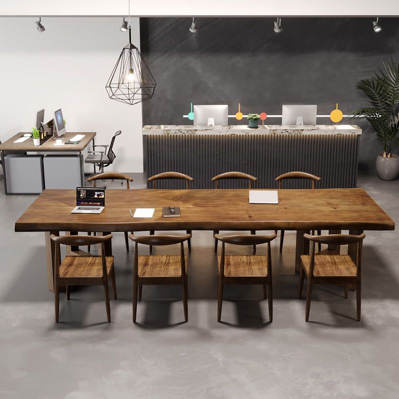 Modern Dining Room Set 1/4/9 Pcs Solid Wood Dining Set with Rectangle Table