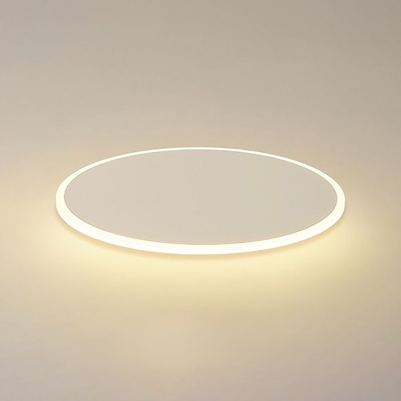 Plafonnier LED en acrylique blanc, de style moderne et concis, en fer laqué, circulaire, encastré
