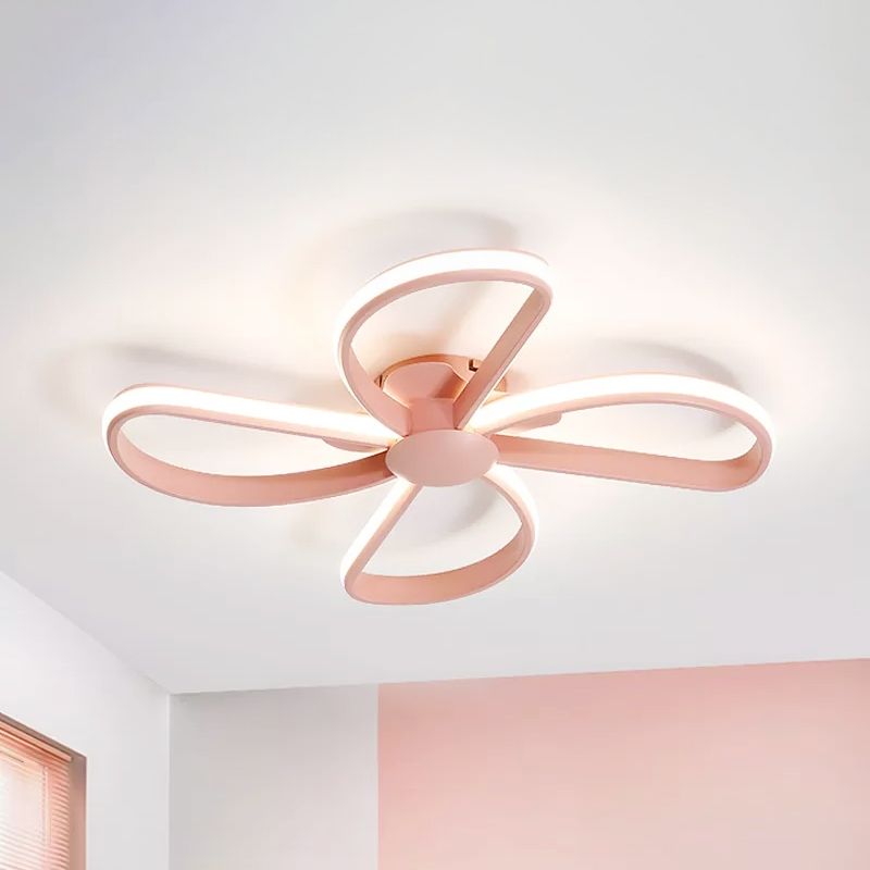 Blossom Shape LED Flush Mount Light Nordic Stylish Metal Ceiling Lamp for Kid Bedroom