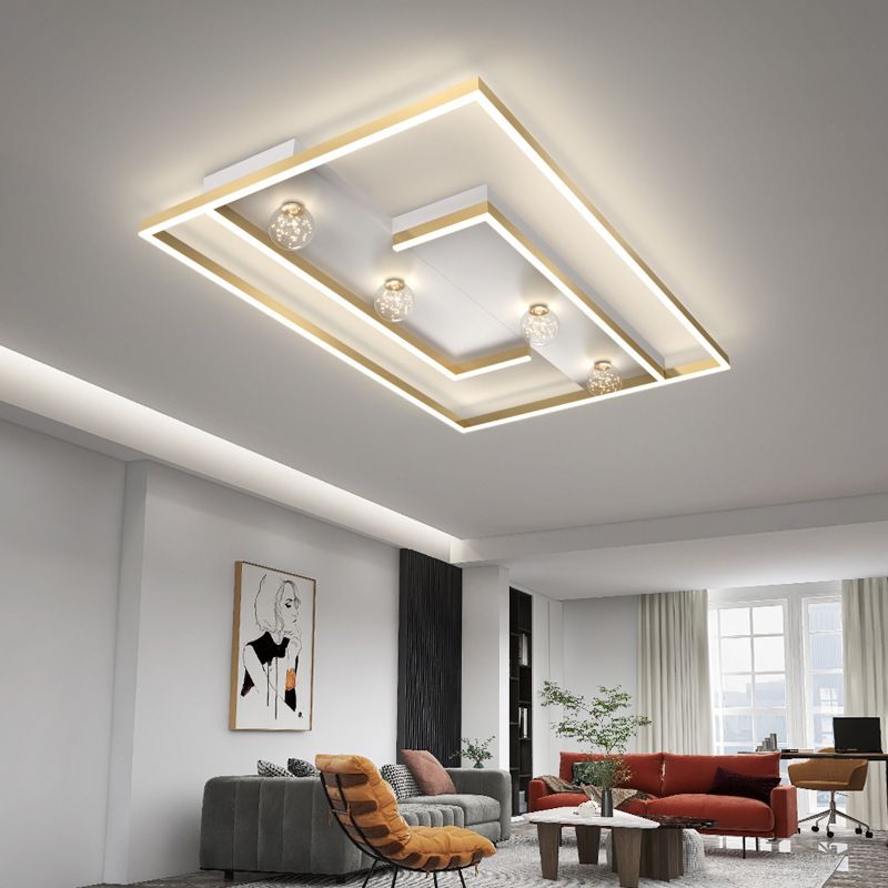 Square Flush Mount Ceiling Light Acrylic Modern Simplicity Flush Mount Ceiling Light for Living Room