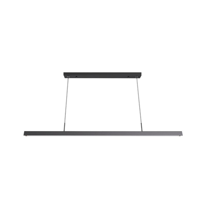 Rectangle moderne LED ISLAND lampe à tête de la lampe de restaurant à tête avec une teinte acrylique