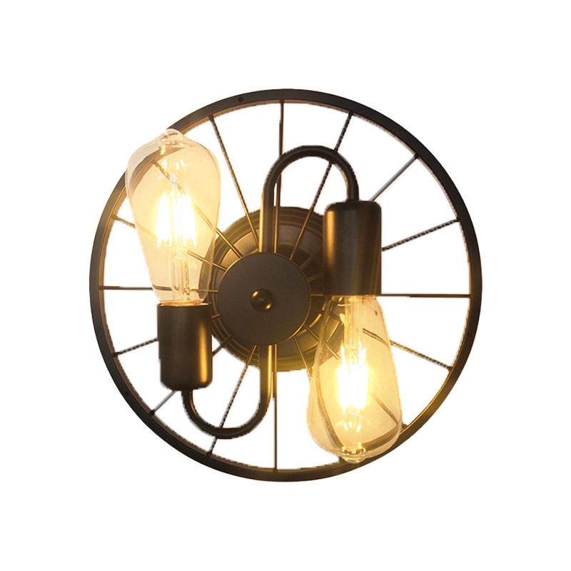 2 Light Unique Shape Wall Mount Light Fixture Industrial Wall Mounted Lighting