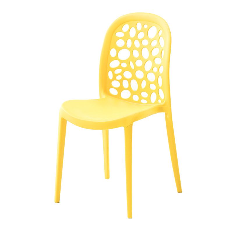 Contemporary Kitchen Dining Side Chair Plastic Armless Chair