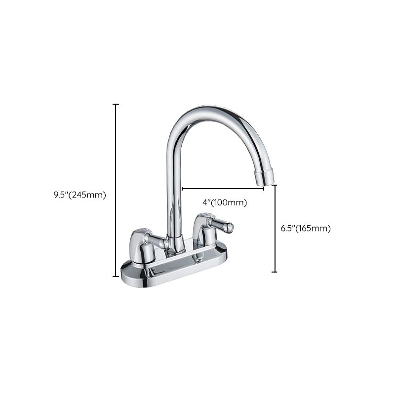 2 Handle Modern Vessel Sink Faucet Swivel Spout Bathroom Faucet