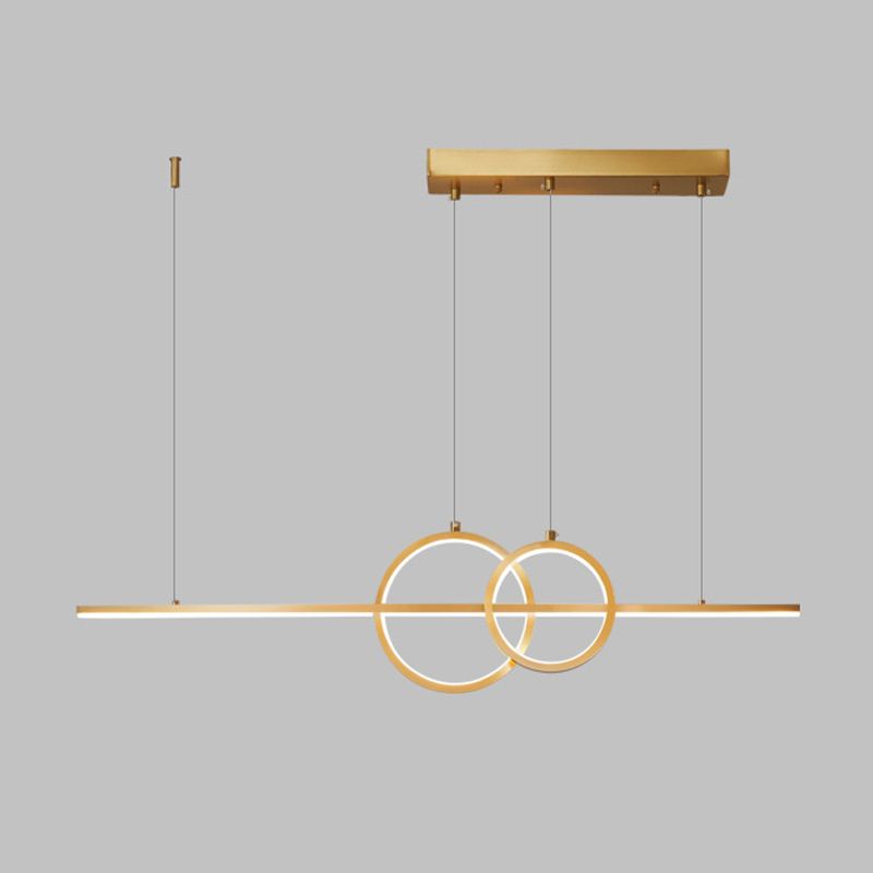 Metal Linear Island Lighting Modern Multiple-Light Island Pendant Lights