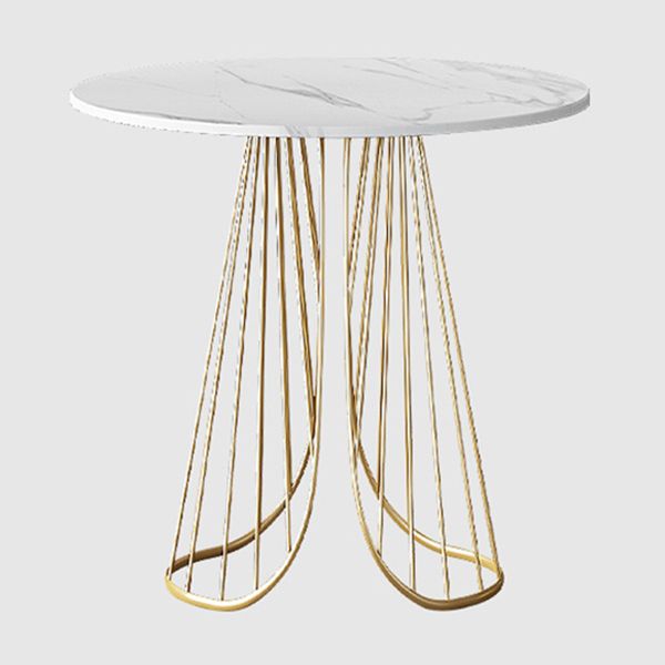 Tradizionale sito da pranzo rotondo di lusso tavolo in pietra sala da pranzo mobili per la casa