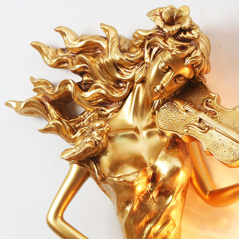 Dome Wall Mount Leichte Vintage Metall und Kristall 1 hellweißes/goldenes Wandleuchten mit Mädchendekoration