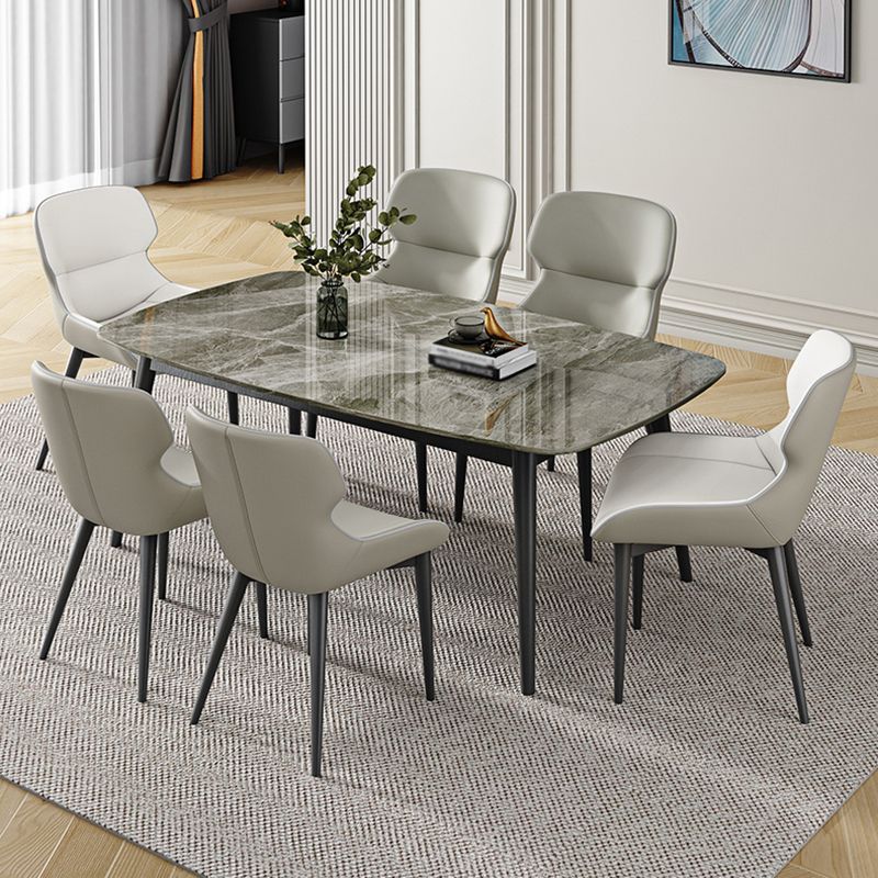Sintered Stone Dining Table Industrial Dining Room Table for Kitchen