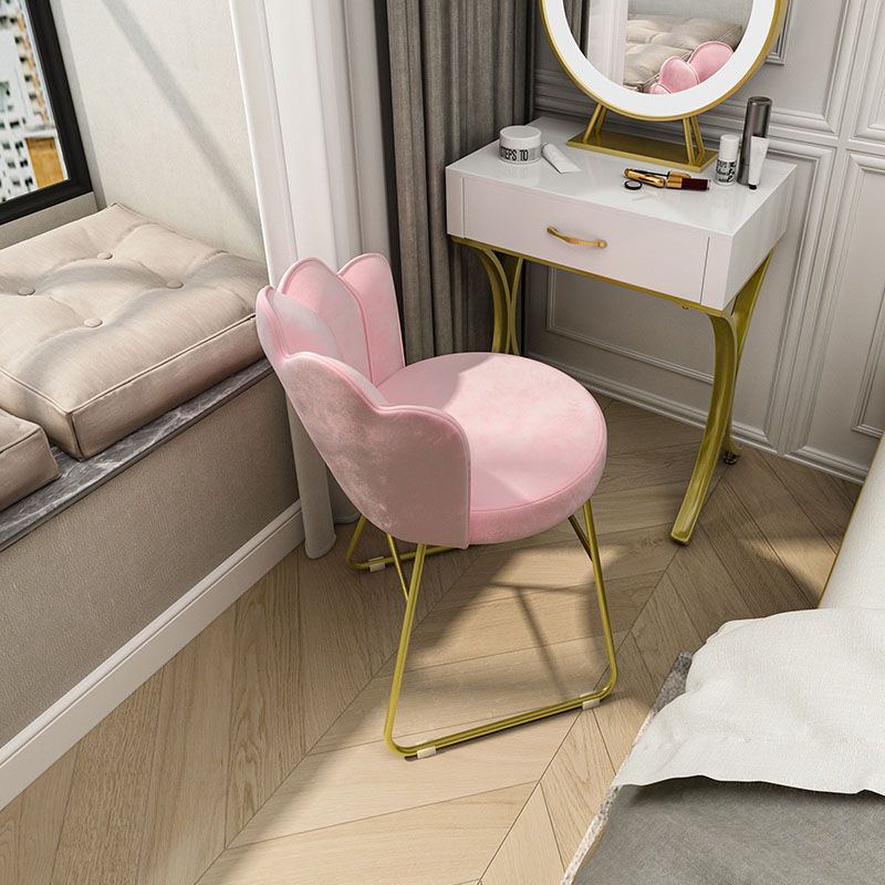 Fabric Dining Chairs Nordic Design Armless Solid Back Chair for Home