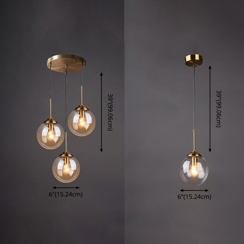 Globe Anhänger Deckenleuchte minimalistische Glasgehackbeleuchtung für Schlafzimmer