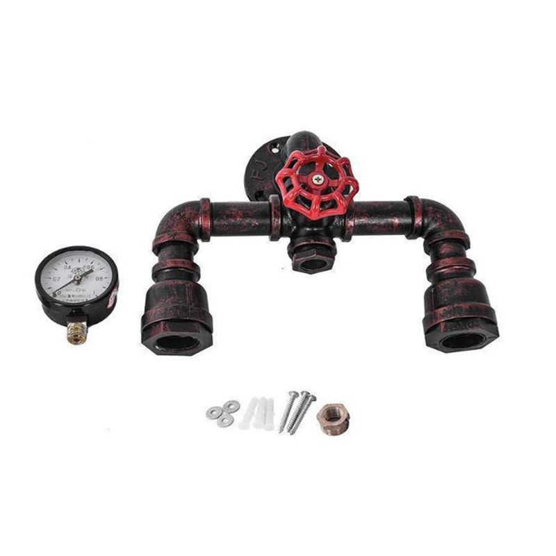 Tuyau et jauge de pression luminaire mural industriel appiculture murale en métal de cuivre industriel pour le restaurant