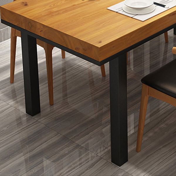 Industrial Rectangle Dining Set 1/2/5 Pieces Solid Wood Dinette Set for Shop