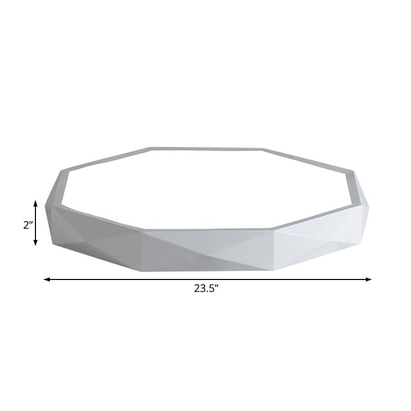 Octagon Metal Inbouwverlichting Moderne Led 16 "/19,5"/23,5 "brede witte inbouwlamp voor woonkamer