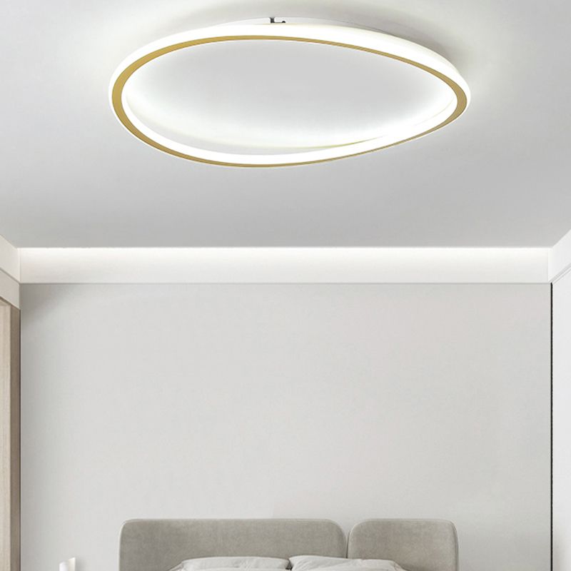 Modern Circle Ceiling Light Aluminum LED Flush Mount Light for Living Room