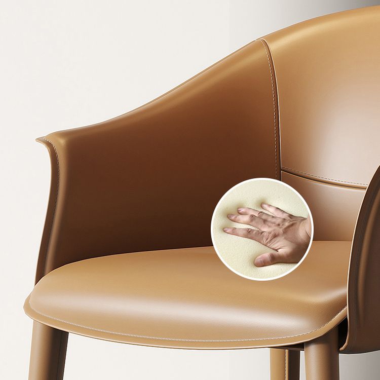 Contemporary Metal Dining Room Chair Leather Dining Chairs for Home Use