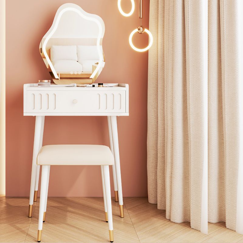 15" Wide Contemporary Make-up Vanity Wooden White Dressing Table