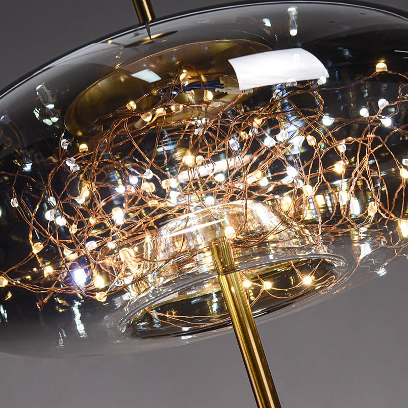 Contemporary Style Simple Pendant Light Fixtures with Glass Shade for Sitting Room Coffee Shop