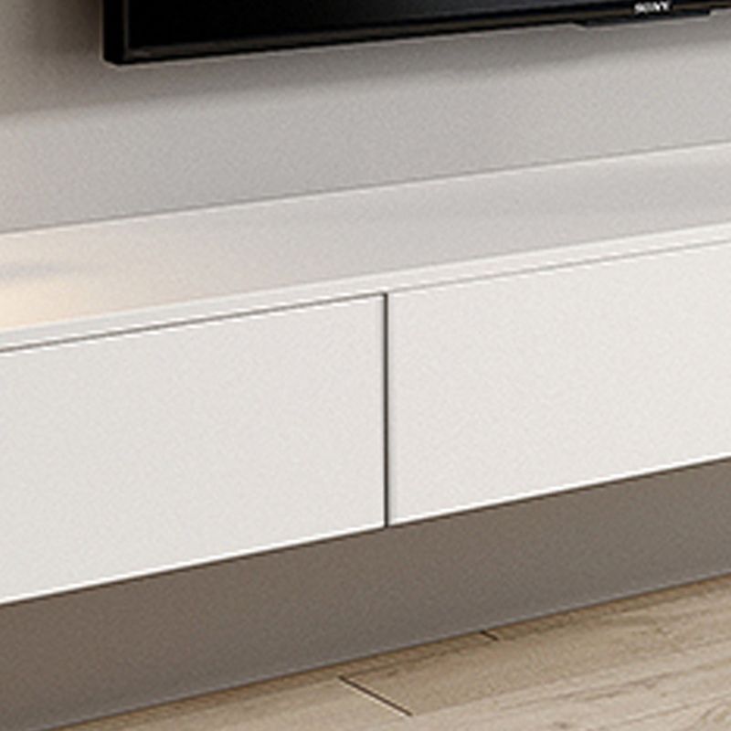 Contemporary TV Console Faux Wood TV Media Stand with Drawers
