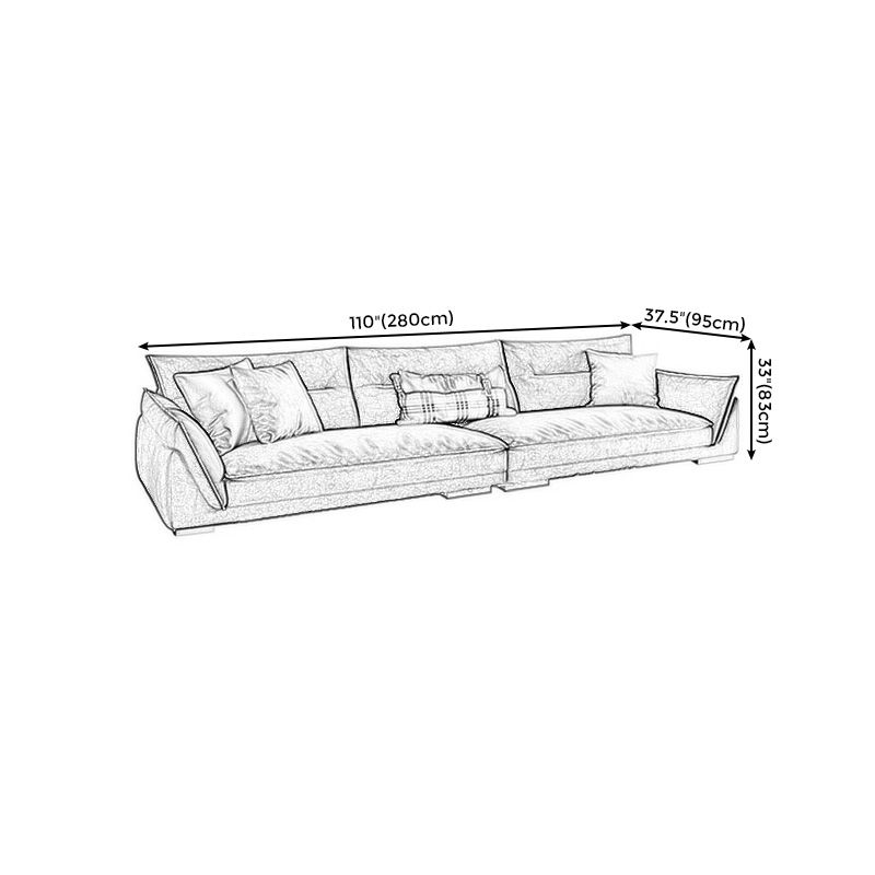 Stationary Living Room Pillow Top Arm Standard Cushions Dark Gray Settee
