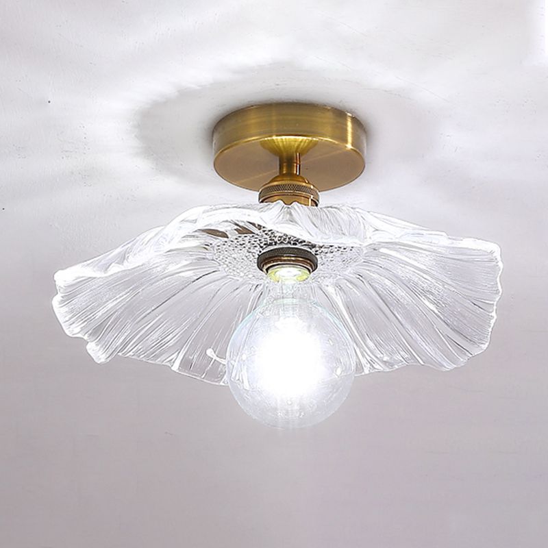 New Modern Prismatic Glass Flush Light Fixtures Blossoms Flush Mount with Shape