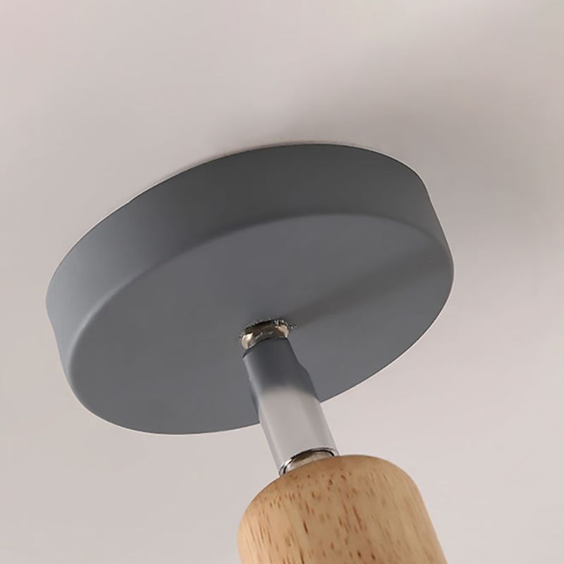 Lámpara de techo de 1 luz Macaron con forma de diamante de Metal gris/Blanco/verde para pasillo