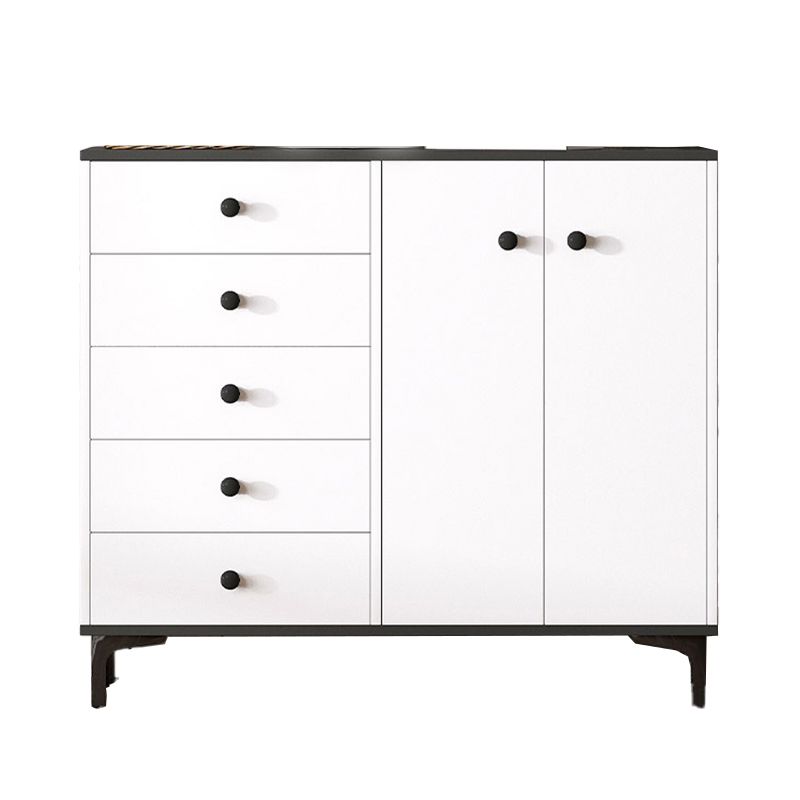 35.4'" Tall 5 - Drawer Wooden Chest, Contemporary Rectangle Accent Cabinet