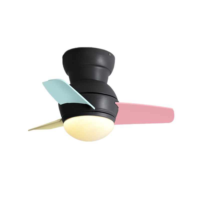Metal Ceiling Fan Lamp Modern Style 1 Light Ceiling Fan Light for Children's Room