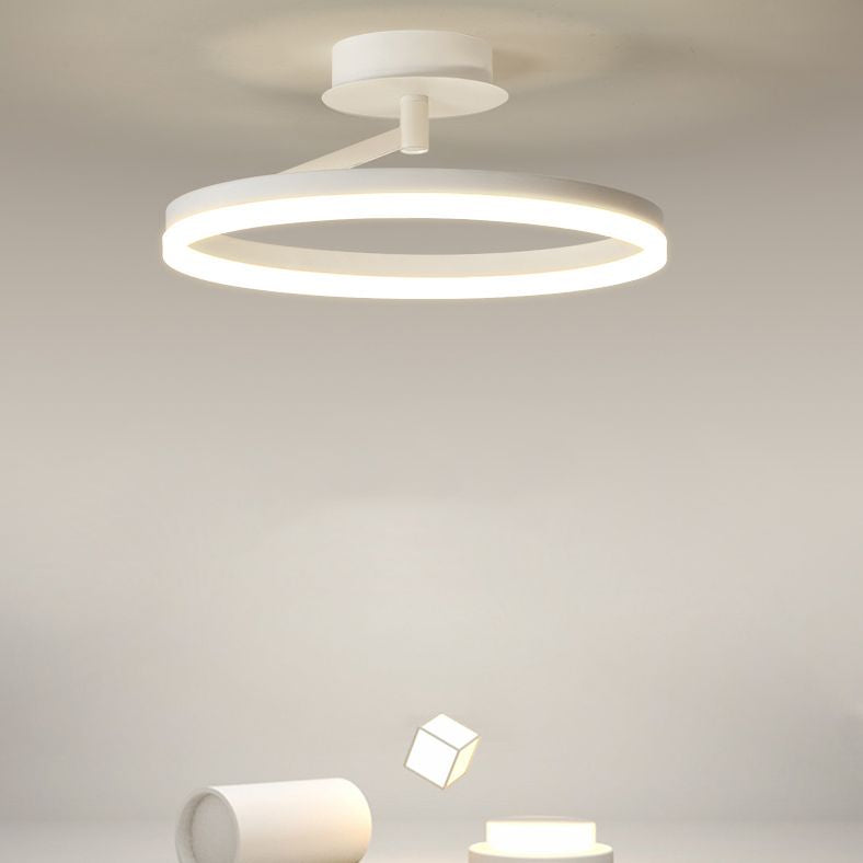 Linear Iron LED Flush Mount Modern Style 1-Light Ceiling Light Fixture for Bedroom