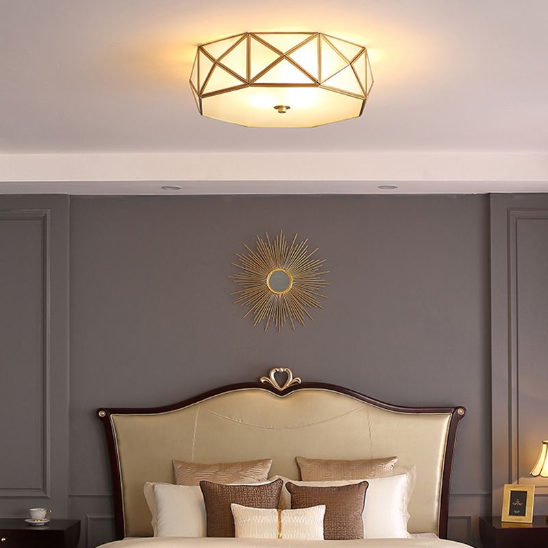 Glass Shaded Ceiling Light Fixture Modern LED Ceiling Flush Mount